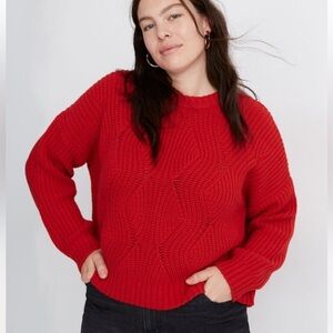 Madewell Red Crew Neck Sweater